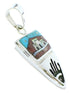 Native American Pueblo Or Village Design Multicolor Pendant YS73207